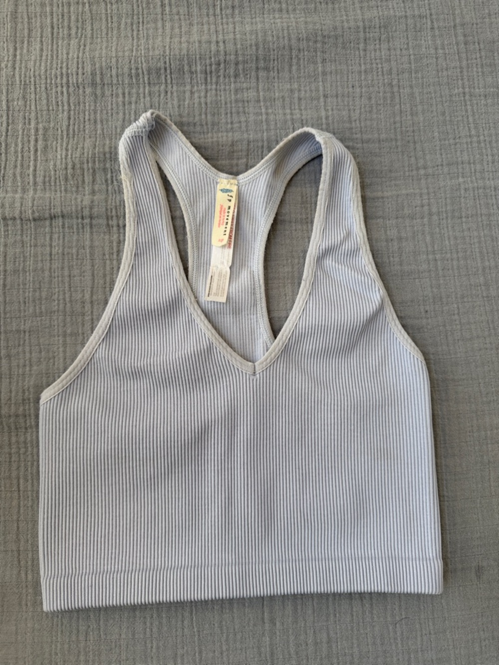 Light Blue Happiness Runs Cropped Tank